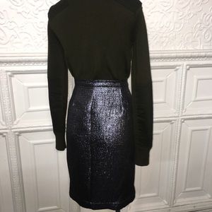 Aqua Skirts - NWT Aqua Metallic Blue Pencil Skirt w/Front Zipper Aqua Skirts - NWT Aqua Metallic Blue Pencil Skirt w/Front Zipper
